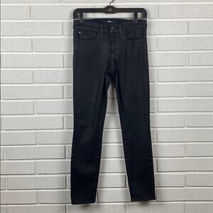 Else Womens Junior Black Ankle Skinny Shimmery Jeans Size 25(2)